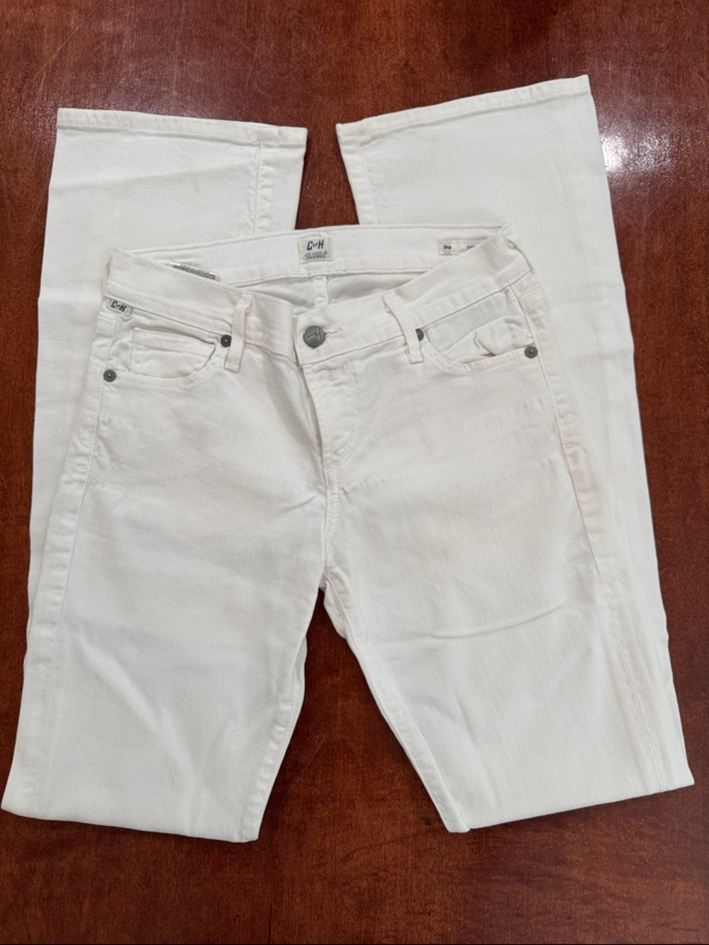 Citizens Of Humanity Dita Petite White Boot Cut Jeans